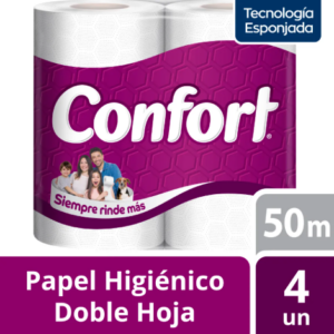 Papel Confort 4 Rollos 50mts