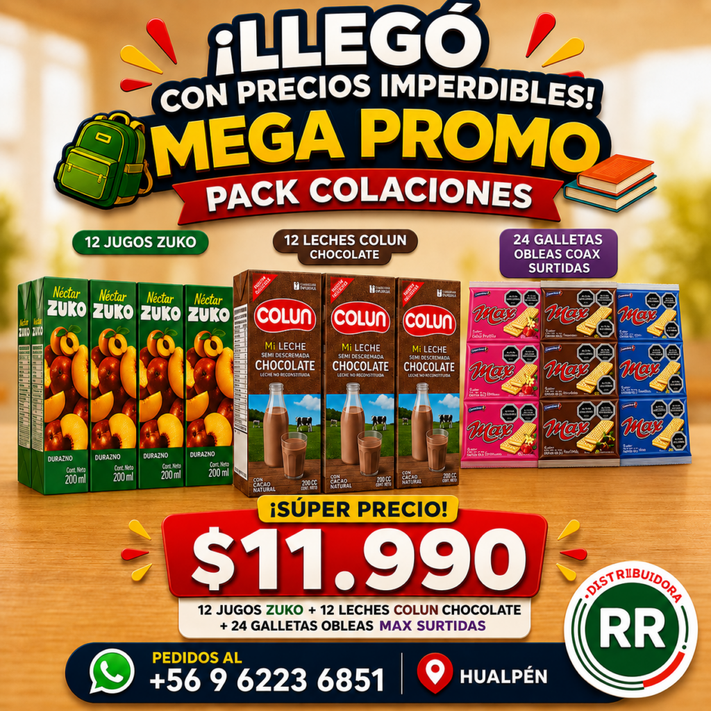 #7 Promo 12 jugos + 12 leches +24 galletas surtidas